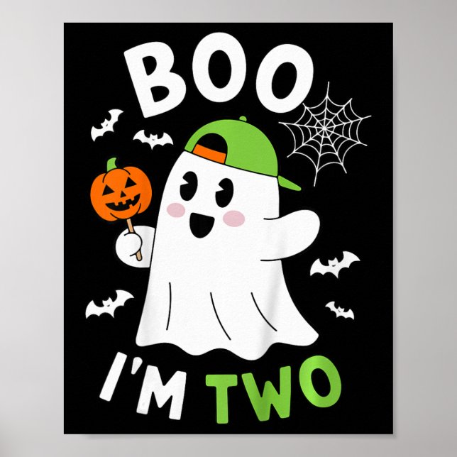 Poster Enfants Boo Je suis deux ans 2e anniversaire Jeune (Devant)