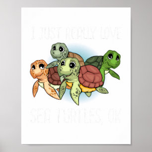 Poster Enfants Cadeaux de tortues marines Femmes Tortues