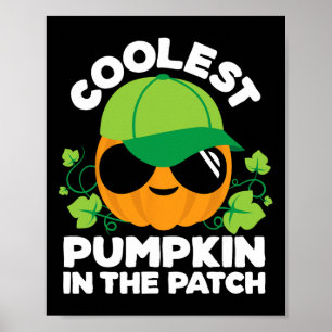 Poster Enfants Citrouille Patch Garçons Ou Filles Tombent