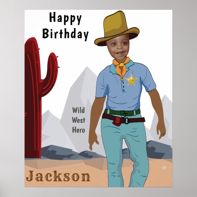 Poster Enfants Cowboy Special Sheriff Photo AJOUTER (Devant)