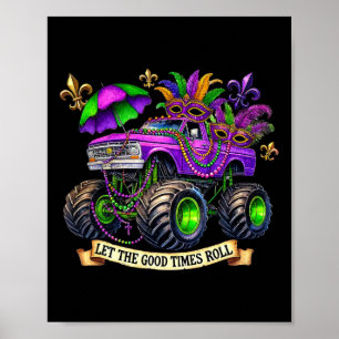 Poster Enfants Crush Mardi Gras Toddler Camion Funky Mons