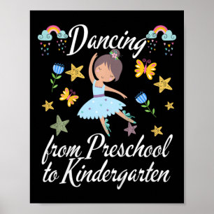 Poster Enfants Dansant À La Maternelle Ballerina Preschoo