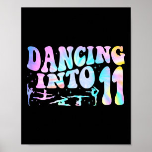 Poster Enfants Dansant Jusqu'À 11 Ans 11e Anniversaire Ba
