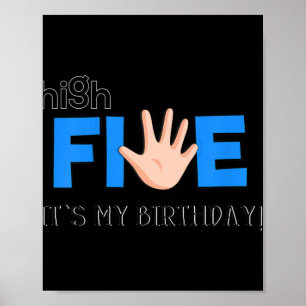 Poster Enfants de 5 ans - Cool 5 ans Anniversaire de enfa