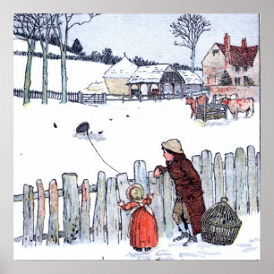 Poster Enfants de ferme vintages