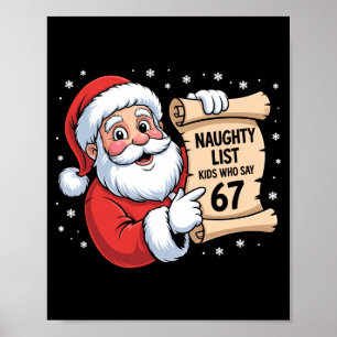 Poster Enfants de la liste vilains qui disent 67 drôle de