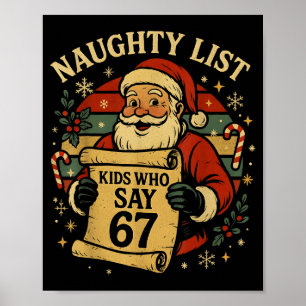 Poster Enfants de la liste vilains qui disent 67 Noël drô