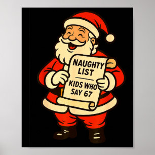 Poster Enfants de la liste vilains qui disent 67 Noël Six