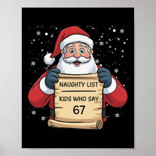 Poster Enfants de la liste vilains qui disent 67 Noël Six
