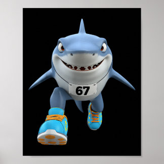 Poster Enfants drôles 67 Meme Tralalero Tralala Coureur I