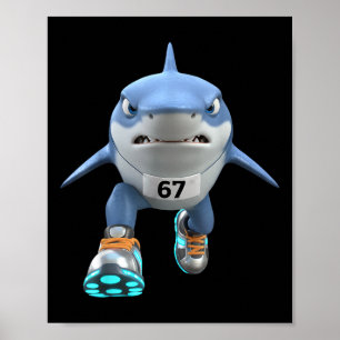 Poster Enfants drôles 67 Mème Tralalero Tralala Coureur I