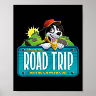 Poster Enfants en route Vbs chrétien 2025 Road Trip Celeb