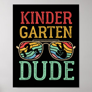 Poster Enfants Gardergarten Dude Enfants Premier Jour De 