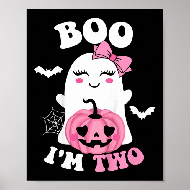 Poster Enfants Ghost Boo Je suis deux ans 2e anniversaire (Devant)