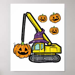 Poster Enfants Halloween Crane Construction Truck Costume