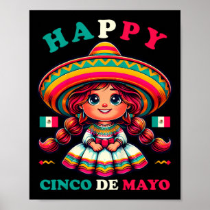 Poster Enfants Happy Cinco De Mayo Chemise Fille Enfants 