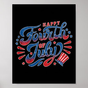 Poster Enfants heureux Jour de l'Indépendance 4 juillet E
