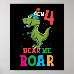 Poster Enfants J'ai quatre Entendez-moi Roar 4e anniversa
