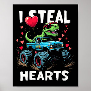 Poster Enfants Je Vole Coeurs Enfants Funny Trex Cadeaux