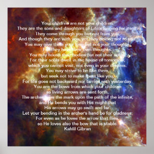 Poster Enfants par Kahlil Gibran