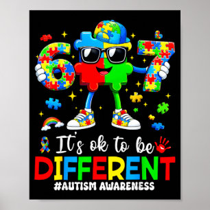 Poster Enfants pour être différents Puzzle de sensibilisa