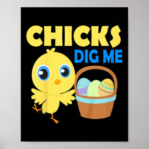Poster Enfants Poussins Me Creg Pâques Chasse aux Oeufs P