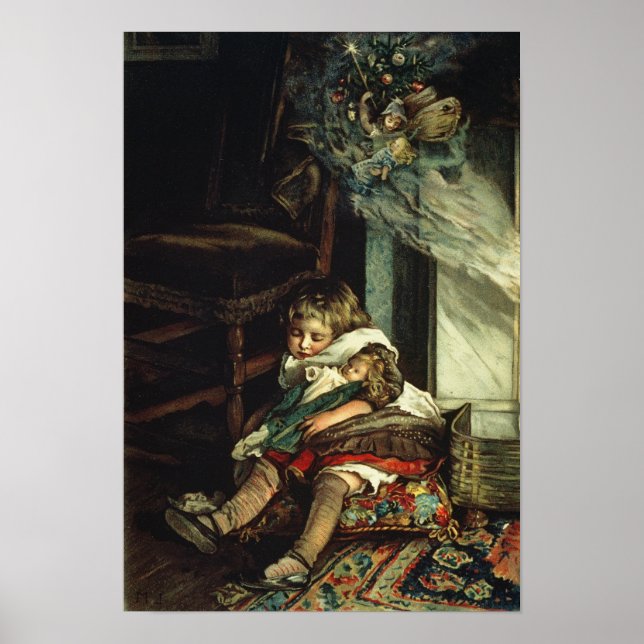 Poster Enfants rêvant de jouets (Devant)