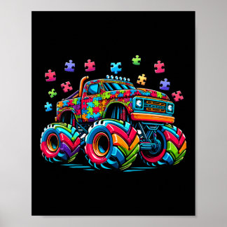 Poster Enfants Sensibilisation sur l'autisme Monster Truc