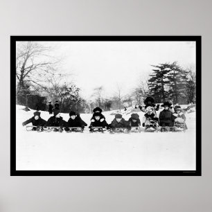 Poster Enfants sur coudes à Central Park 1915