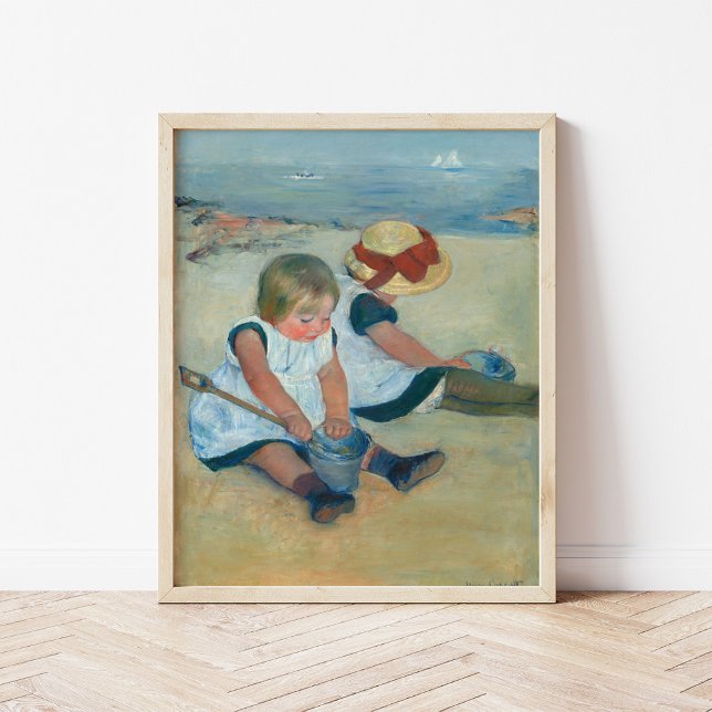 Poster Enfants sur la plage | Mary Cassatt (Créateur téléchargé)