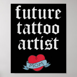 Poster Enfants Tatouage futur Artiste Enfants Toddler Mam