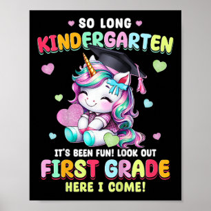 Poster Enfants Unicorn si longue maternelle Graduation De