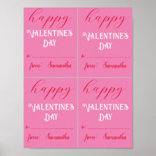Poster Enfants Valentine imprimable personnalisé Imprimer