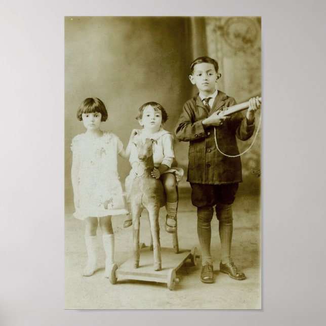 Poster Enfants vintages (Devant)