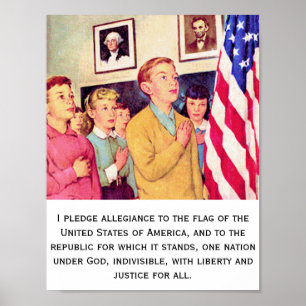 Poster Engagement au drapeau américain