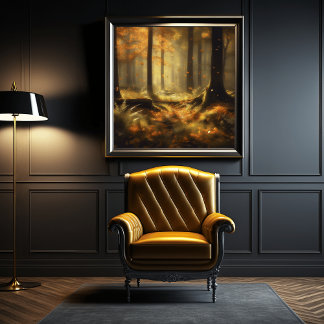 Poster "Enigmatic Jungle Canopy - Mystical Yellow Plantes