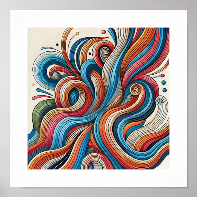 Poster Énigme Abstraite (Devant)