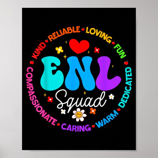 Poster Enl Squad Teacher Squad English New Language Crew  (Devant)