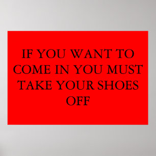 Poster enlever vos chaussures
