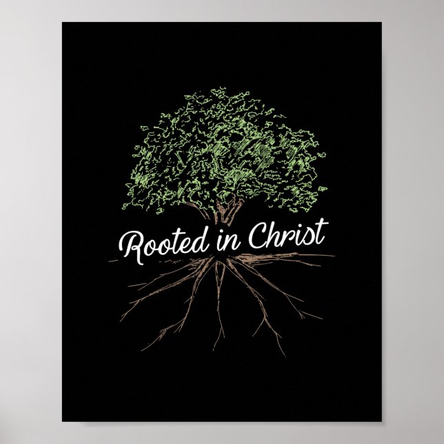 Poster Enraciné dans le Christ - Jésus chrétien (Devant)