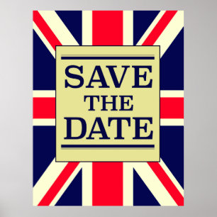 Poster Enregistrer la prise Date Vintage Union