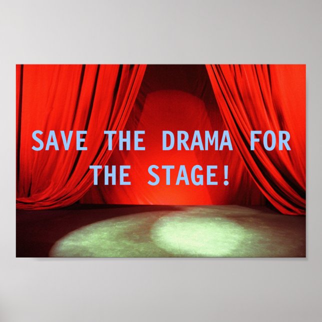 Poster ENREGISTRER LE DRAME POUR L'affiche de la scène (Devant)