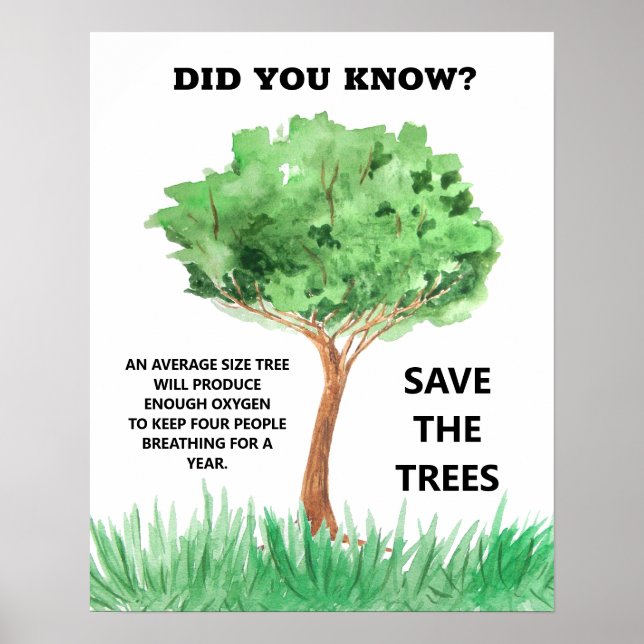 Poster Enregistrer les arbres De l'environnement de conse (Devant)
