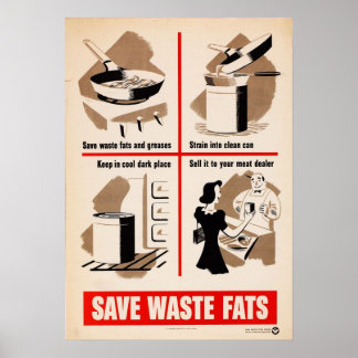 Poster Enregistrer les graisses de déchets