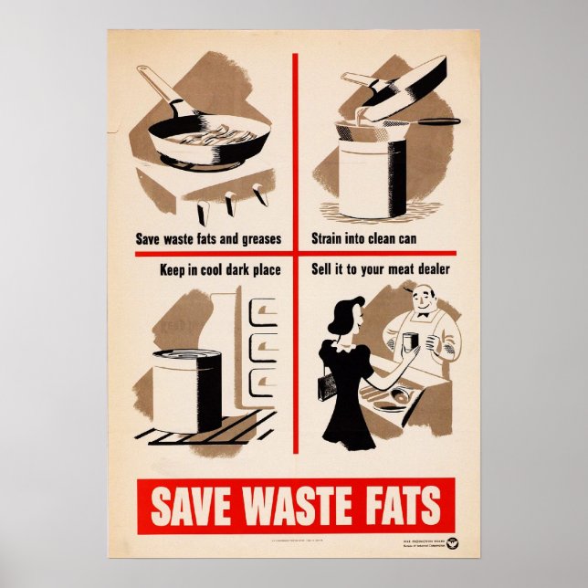 Poster Enregistrer les graisses de déchets (Devant)