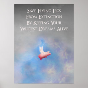 Poster Enregistrer les porcs volants