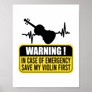 Poster Enregistrer mon violon d'abord - Drôle cadeau viol