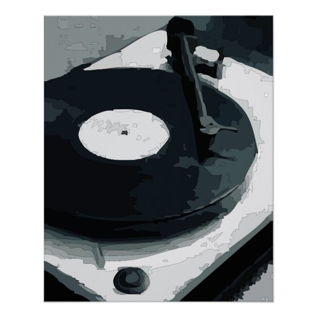 Poster Enregistreur de vinyle (Devant)