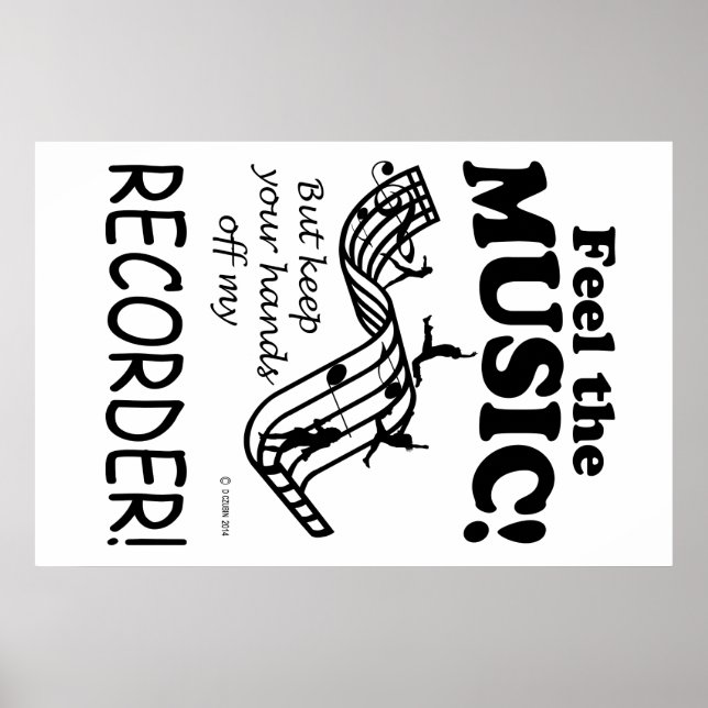 Poster Enregistreur Ressentez La Musique (Devant)