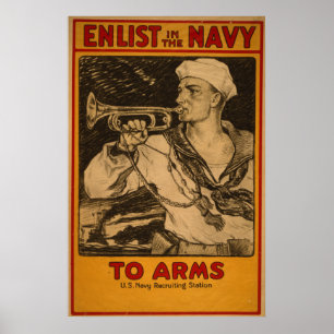Poster Enrôlez dans la marine